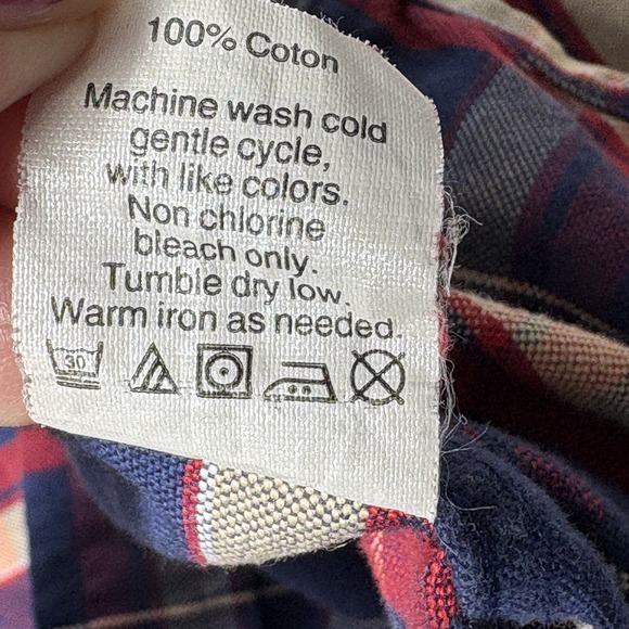 J Crew Mens Slim Fit Oxford Shirt Size L Navy Red Plaid Long Sleeve Button Down - Picture 5 of 9